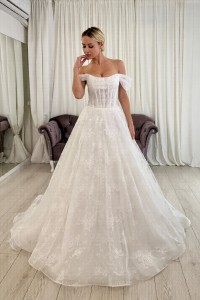 Свадебное платье L-26320 со шлейфом