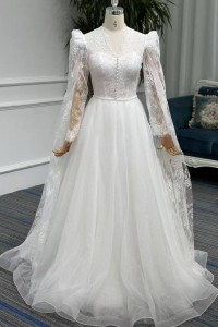 Свадебное платье SS-259Fatin со шлейфом