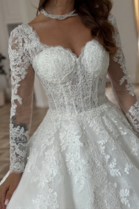 Свадебное платье SS263 без шлейфа 