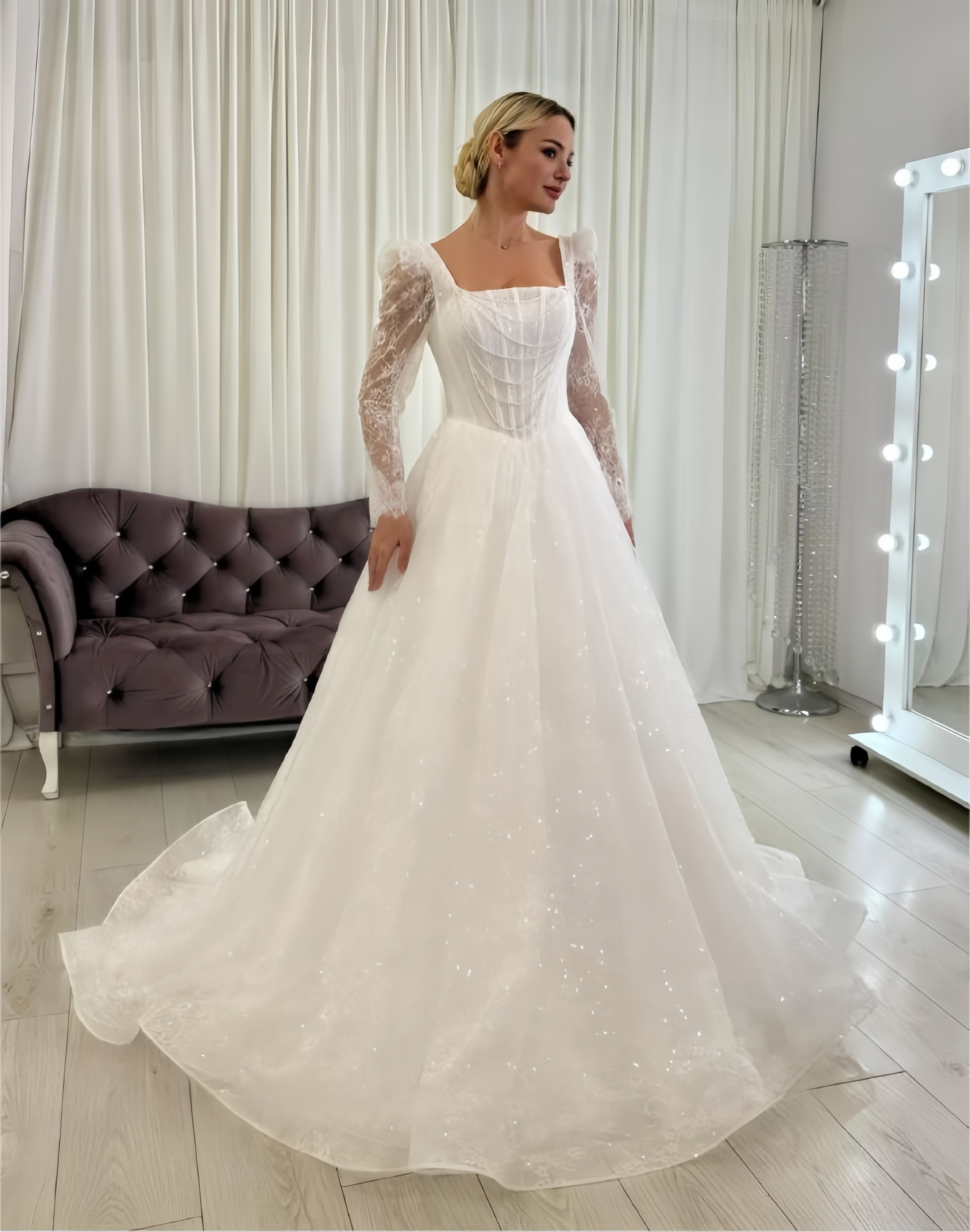 Свадебное платье SS-291 со шлейфом